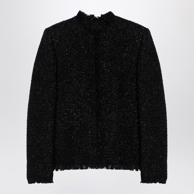 Givenchy Black tweed and Lurex wool-blend jacket black