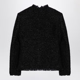 Givenchy Black tweed and Lurex wool-blend jacket black
