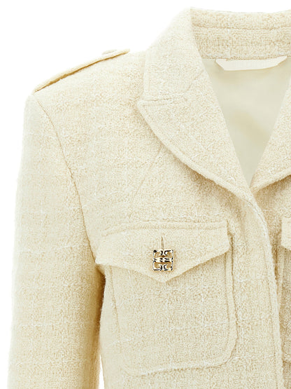 Givenchy Military Blazer White