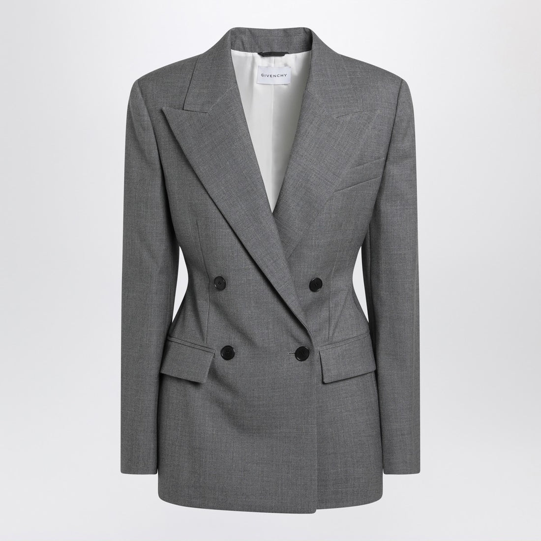Givenchy Grey Double-Breasted Wool Jacket Grey