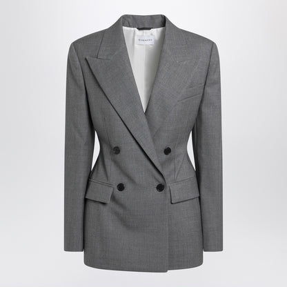 Givenchy Grey Double-Breasted Wool Jacket Grey