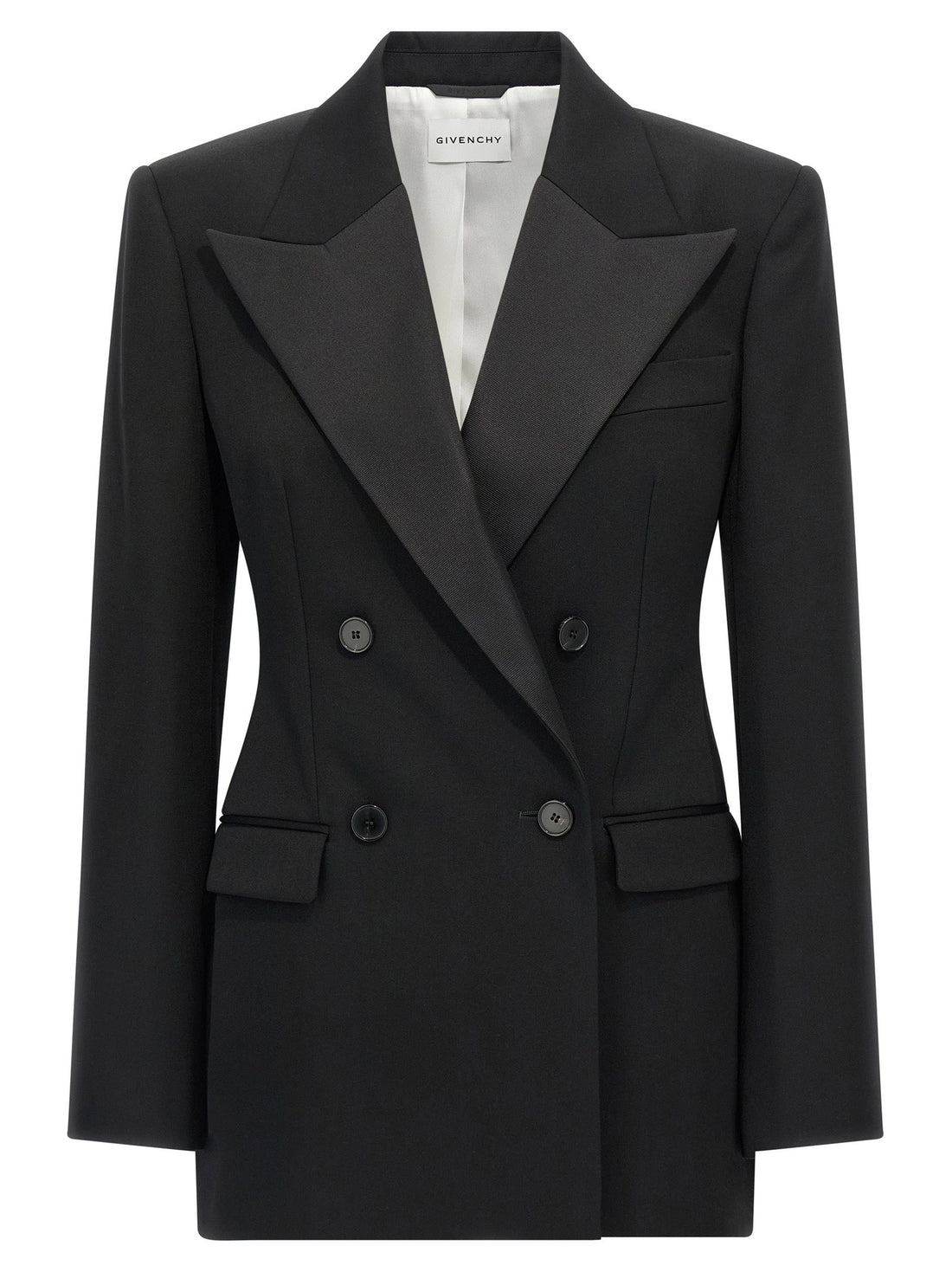 Givenchy Satin Lapel Blazer Black