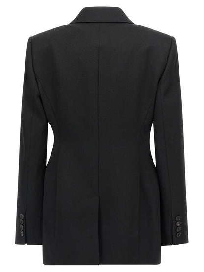 Givenchy Satin Lapel Blazer Black