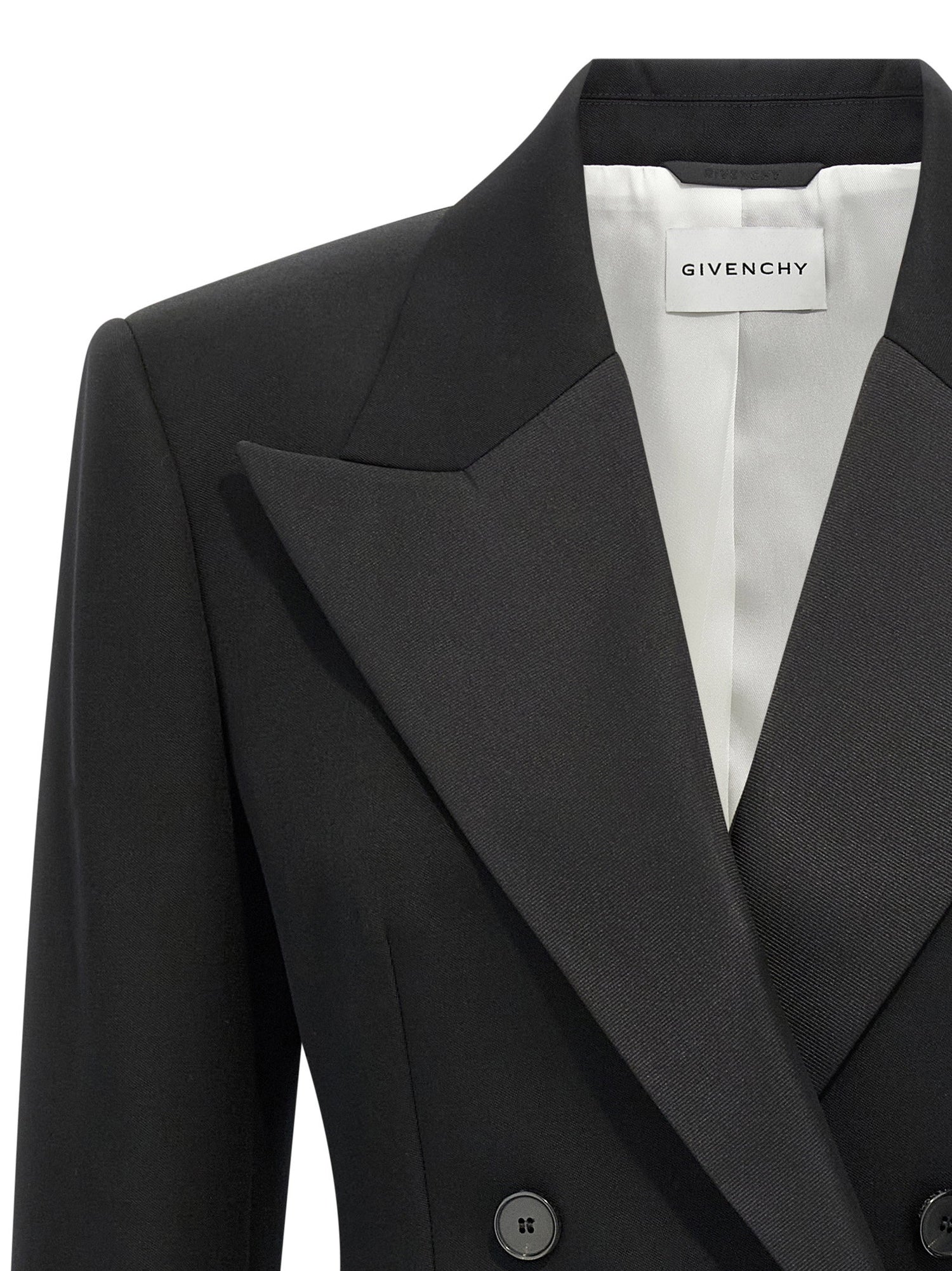 Givenchy Satin Lapel Blazer Black