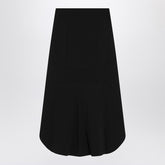 Givenchy Black Milan Stitch Midi Skirt with Gold 4G Buttons Black