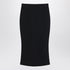 Givenchy Black cady crepe midi pencil skirt with pleated back Black