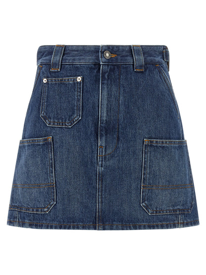 Givenchy Denim Skirt Blue