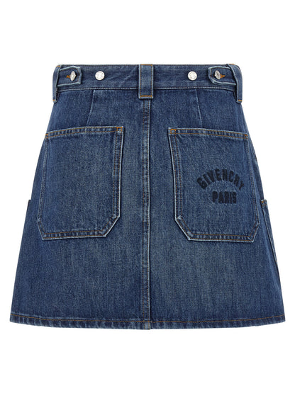 Givenchy Denim Skirt Blue