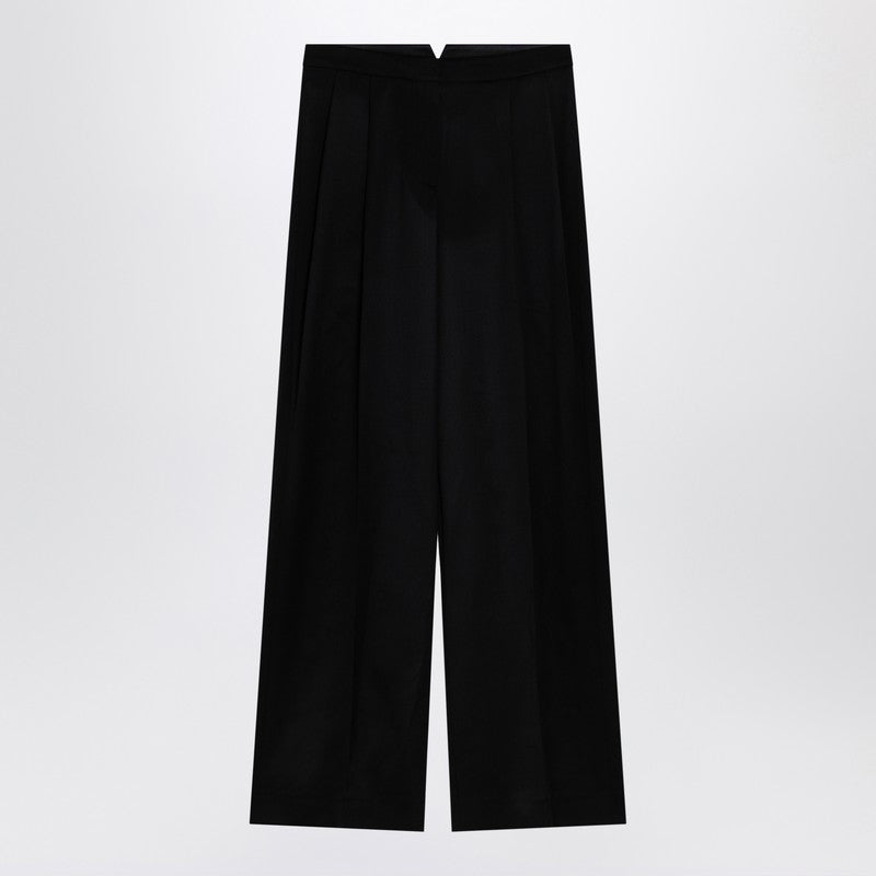 Givenchy Wide-Leg Wool Trousers Black Black