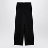 Givenchy Wide-Leg Wool Trousers Black Black