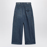 Givenchy Cropped Cocoon Cargo Jeans Blue