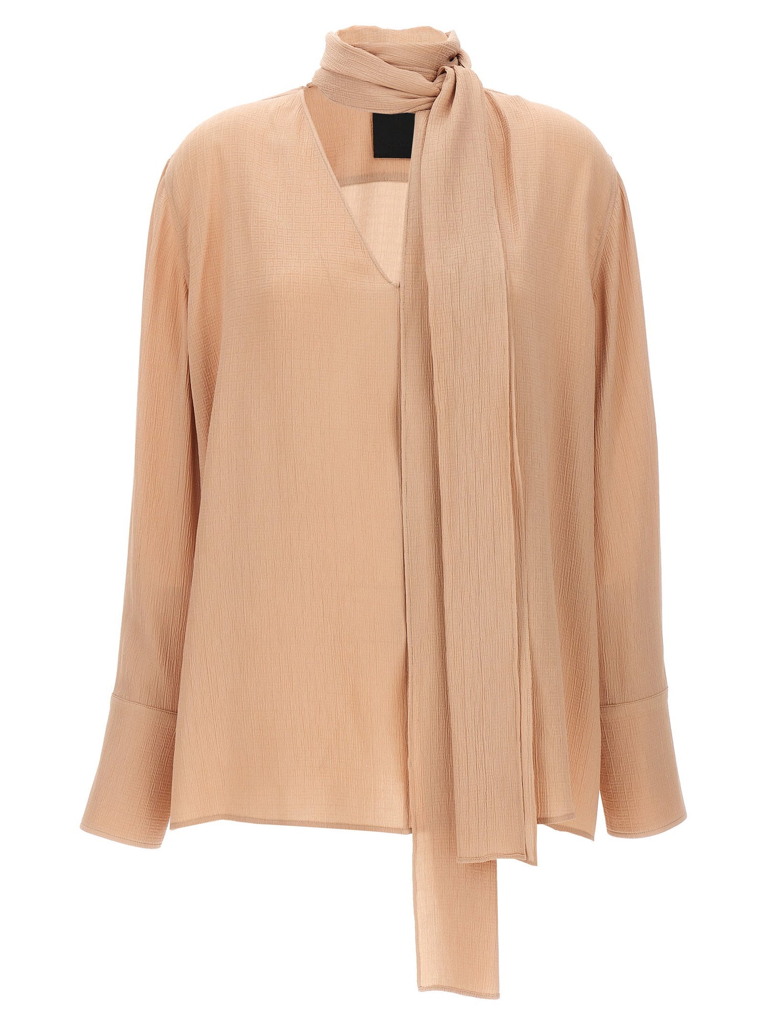 Givenchy Pussy Bow Blouse Beige