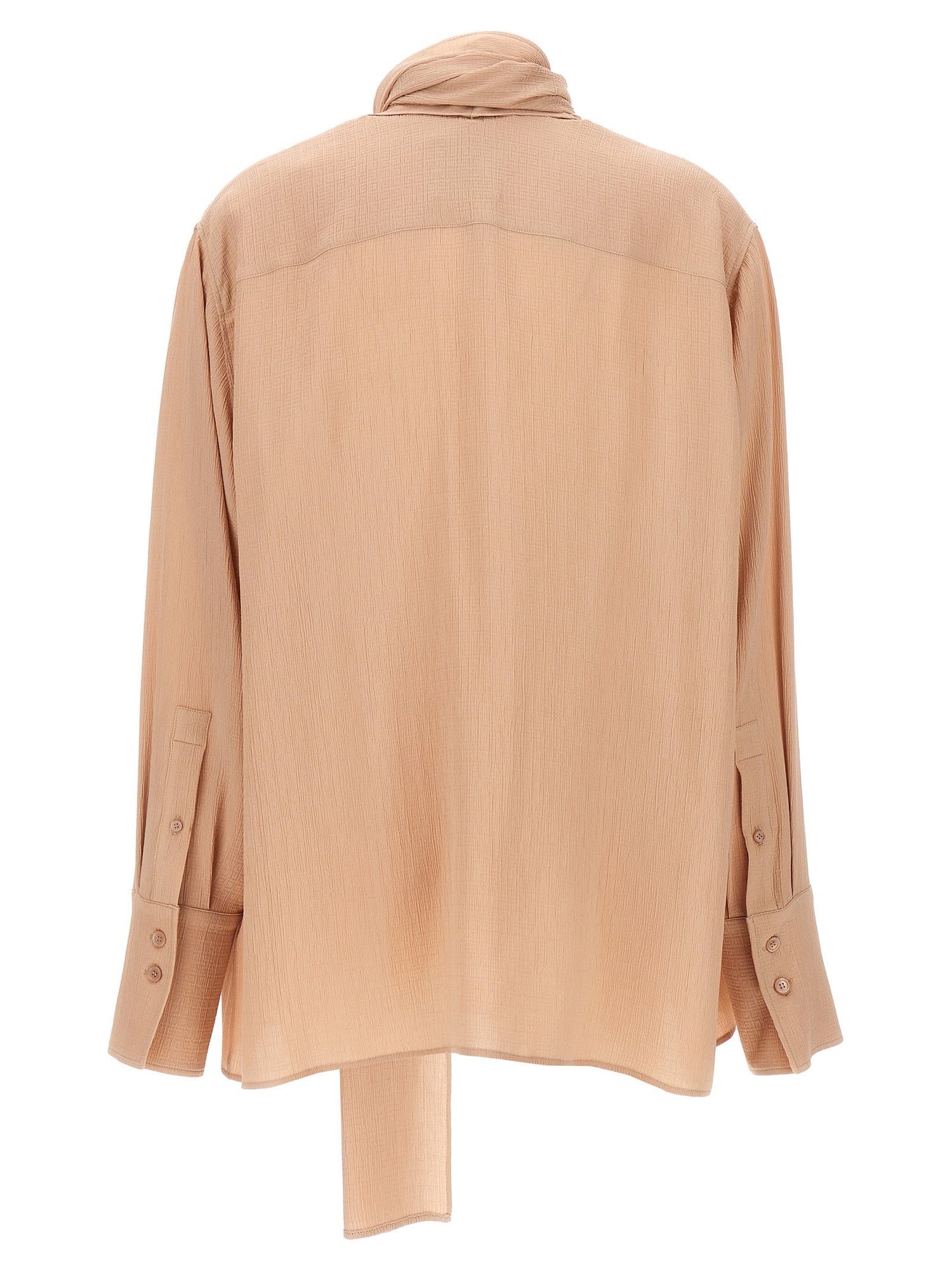 Givenchy Pussy Bow Blouse Beige