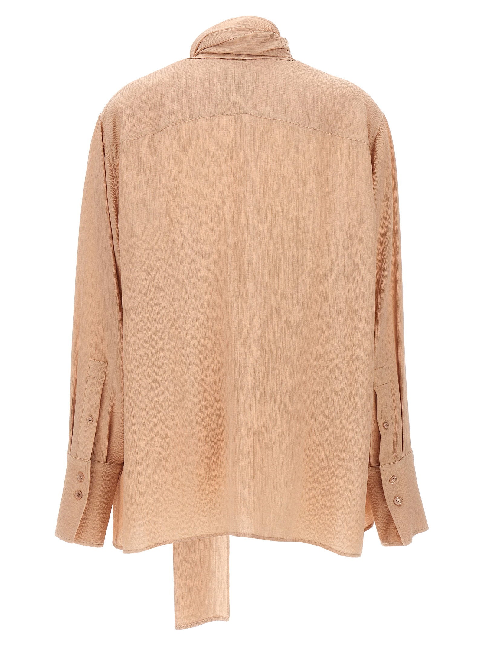 Givenchy Pussy Bow Blouse Beige