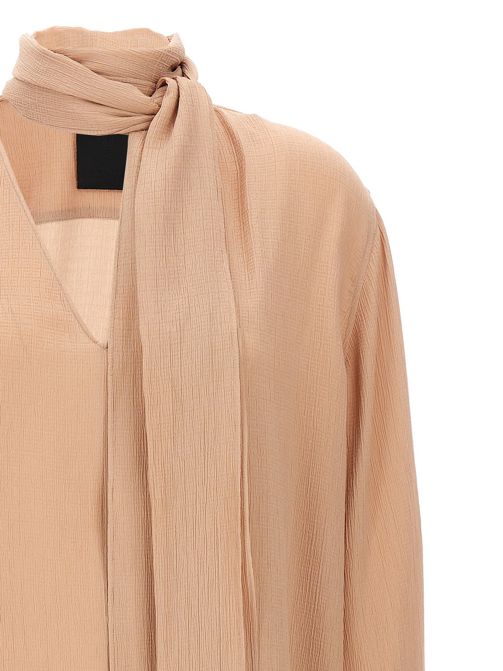 Givenchy Pussy Bow Blouse Beige