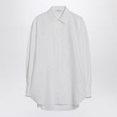 Givenchy Wide-Fit White Cotton Shirt with Hidden Placket White