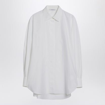 Givenchy Wide-Fit White Cotton Shirt with Hidden Placket White
