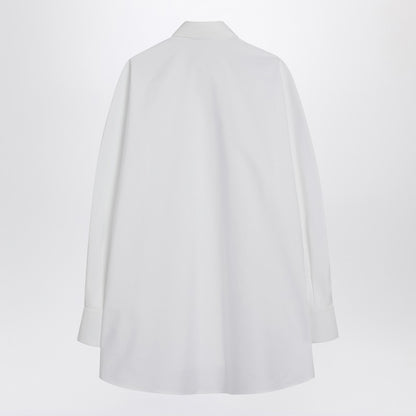 Givenchy Wide-Fit White Cotton Shirt with Hidden Placket White
