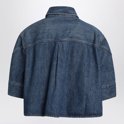 Givenchy Short Cocoon Denim Shirt Blue