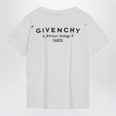 Givenchy White Cotton Logo T-shirt with Ribbed Crewneck White