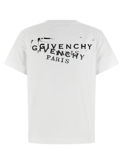 Givenchy T-shit Logo Stamp White