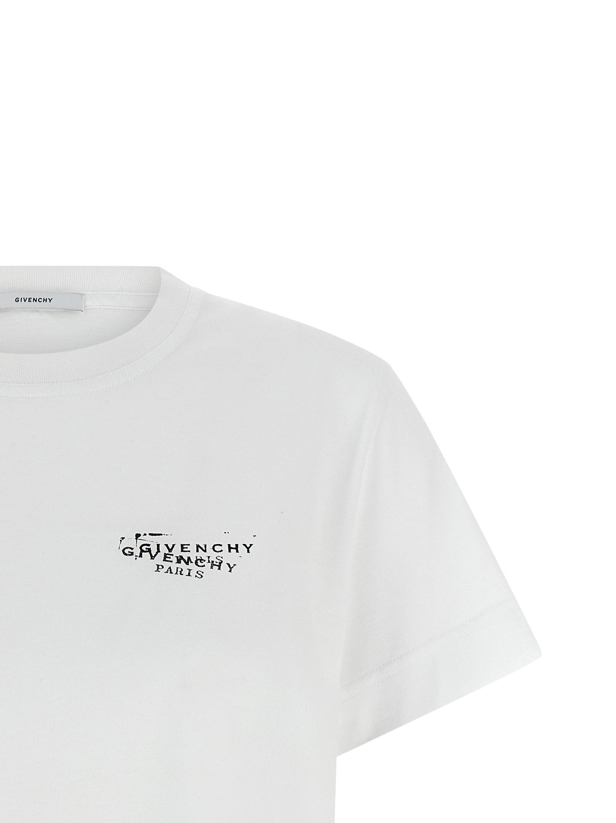 Givenchy T-shit Logo Stamp White