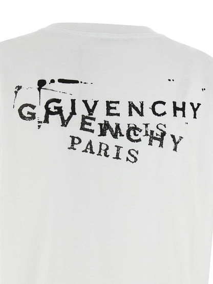 Givenchy T-shit Logo Stamp White