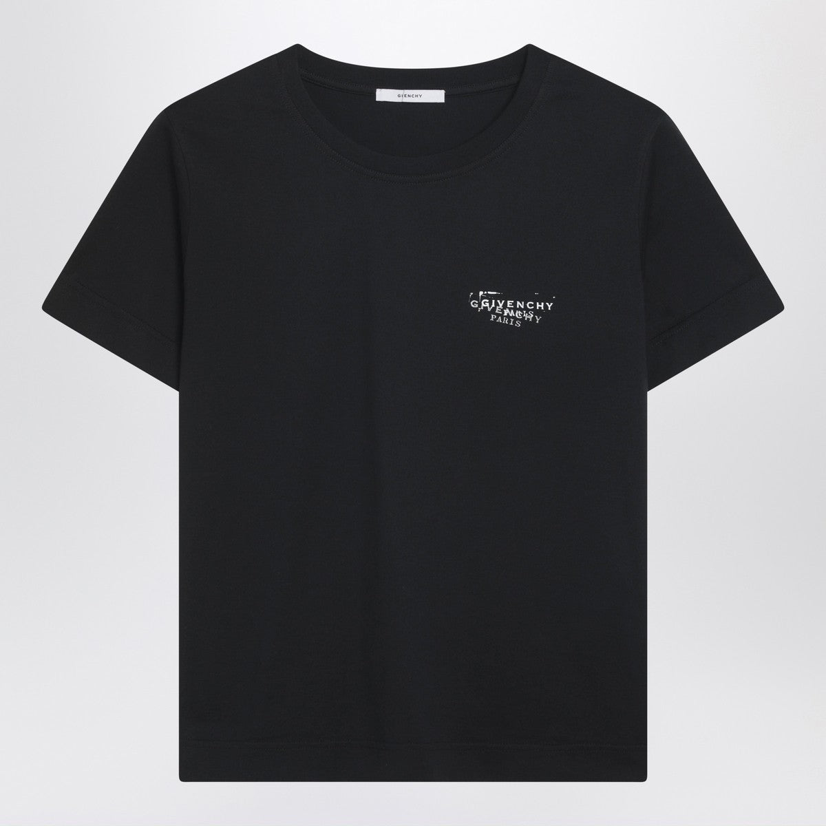 Givenchy Stamp Print Cotton T-Shirt Black