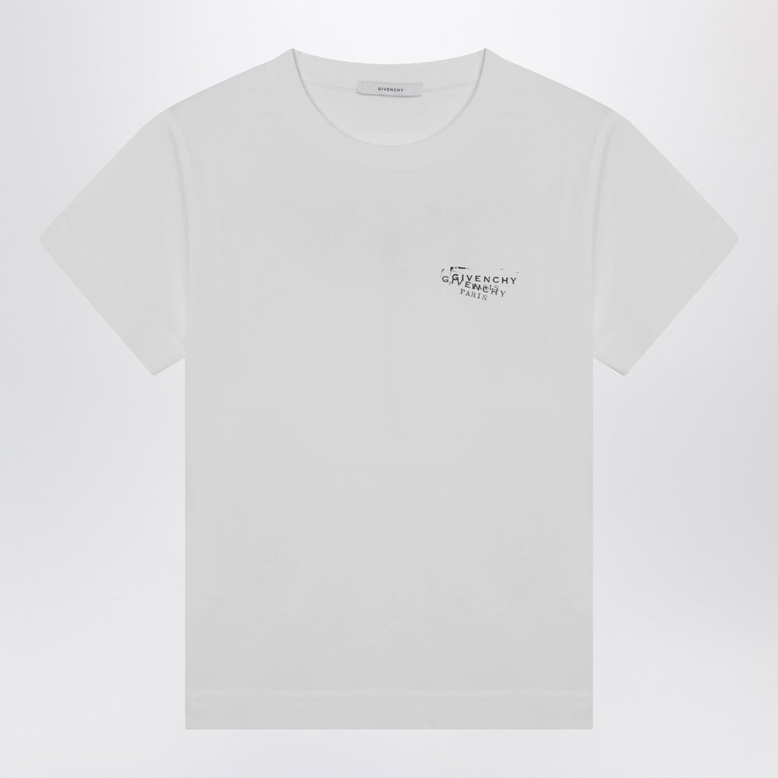 Givenchy White Cotton T-shirt with Contrasting Logo Print White