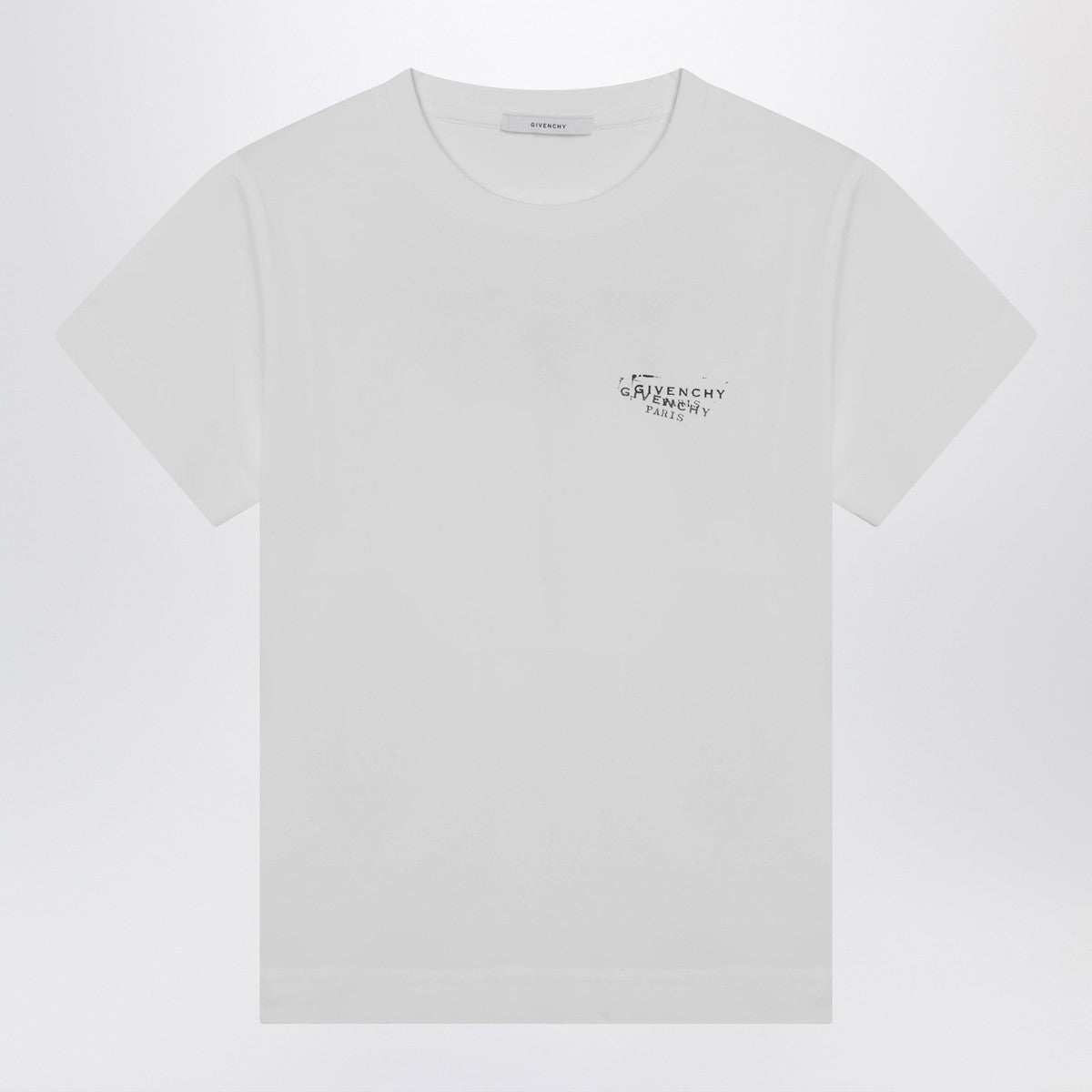 Givenchy White Cotton T-shirt with Contrasting Logo Print White
