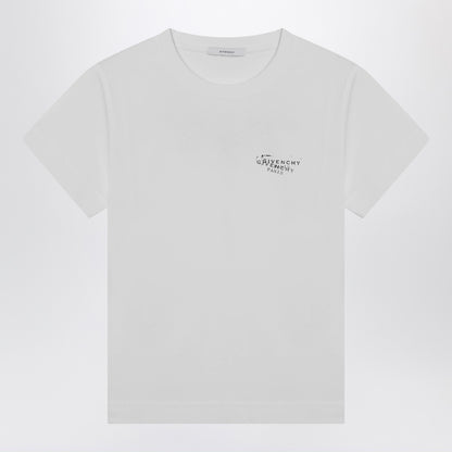 Givenchy White Cotton T-shirt with Contrasting Logo Print White
