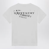 Givenchy White Cotton T-shirt with Contrasting Logo Print White