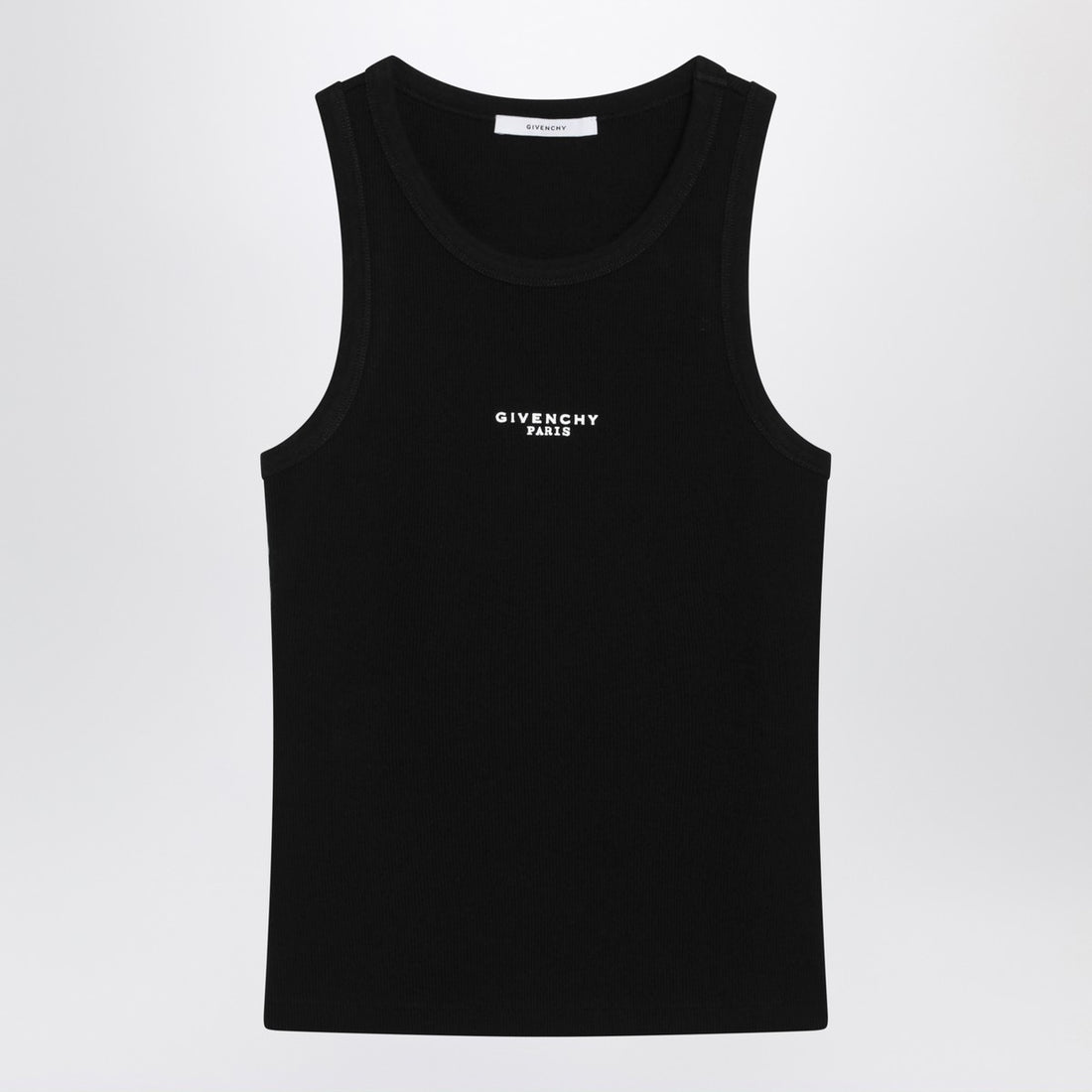 Givenchy Slim Ribbed Logo Tank Black