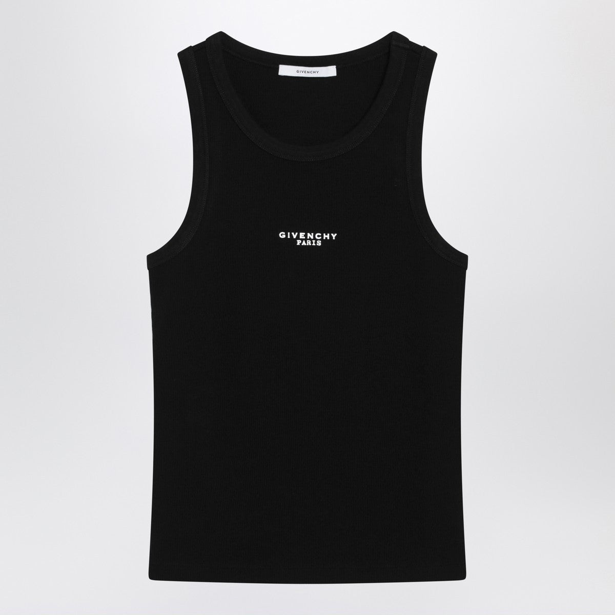 Givenchy Slim Ribbed Logo Tank Black