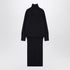 Givenchy Dark Grey Wool-Cashmere Drawstring Turtleneck Jumper Grey