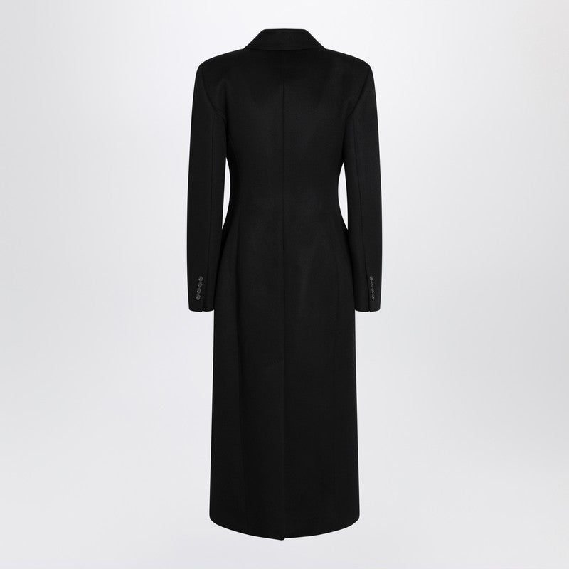 Givenchy Black Wool Coat with Lance Lapel Black
