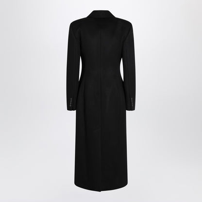 Givenchy Black Wool Coat with Lance Lapel Black