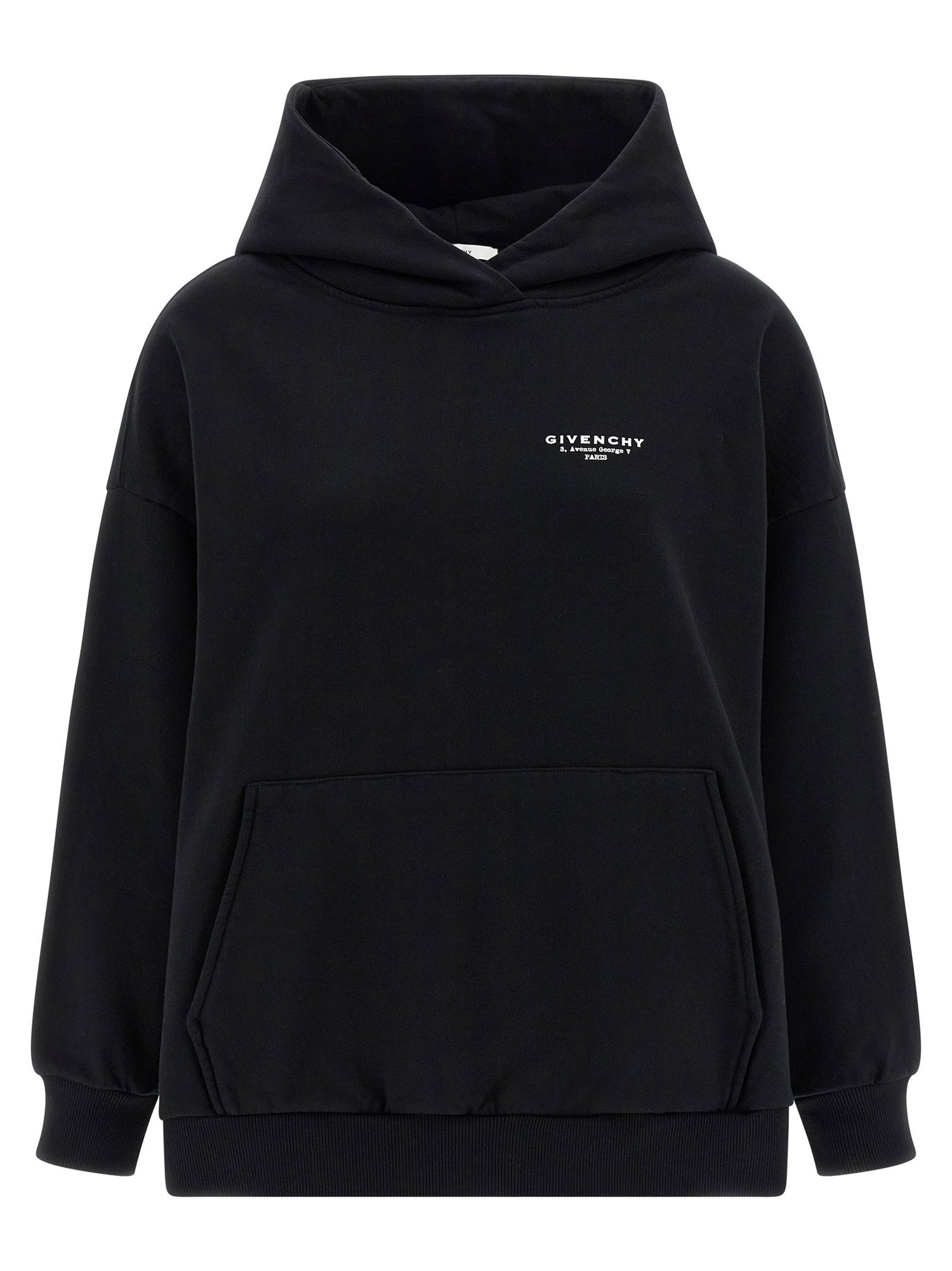 Givenchy Logo Print Hoodie White/black