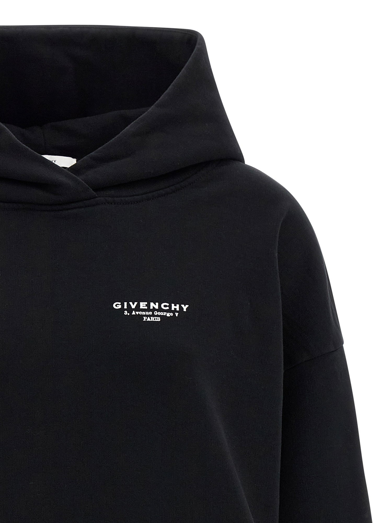 Givenchy Logo Print Hoodie White/black