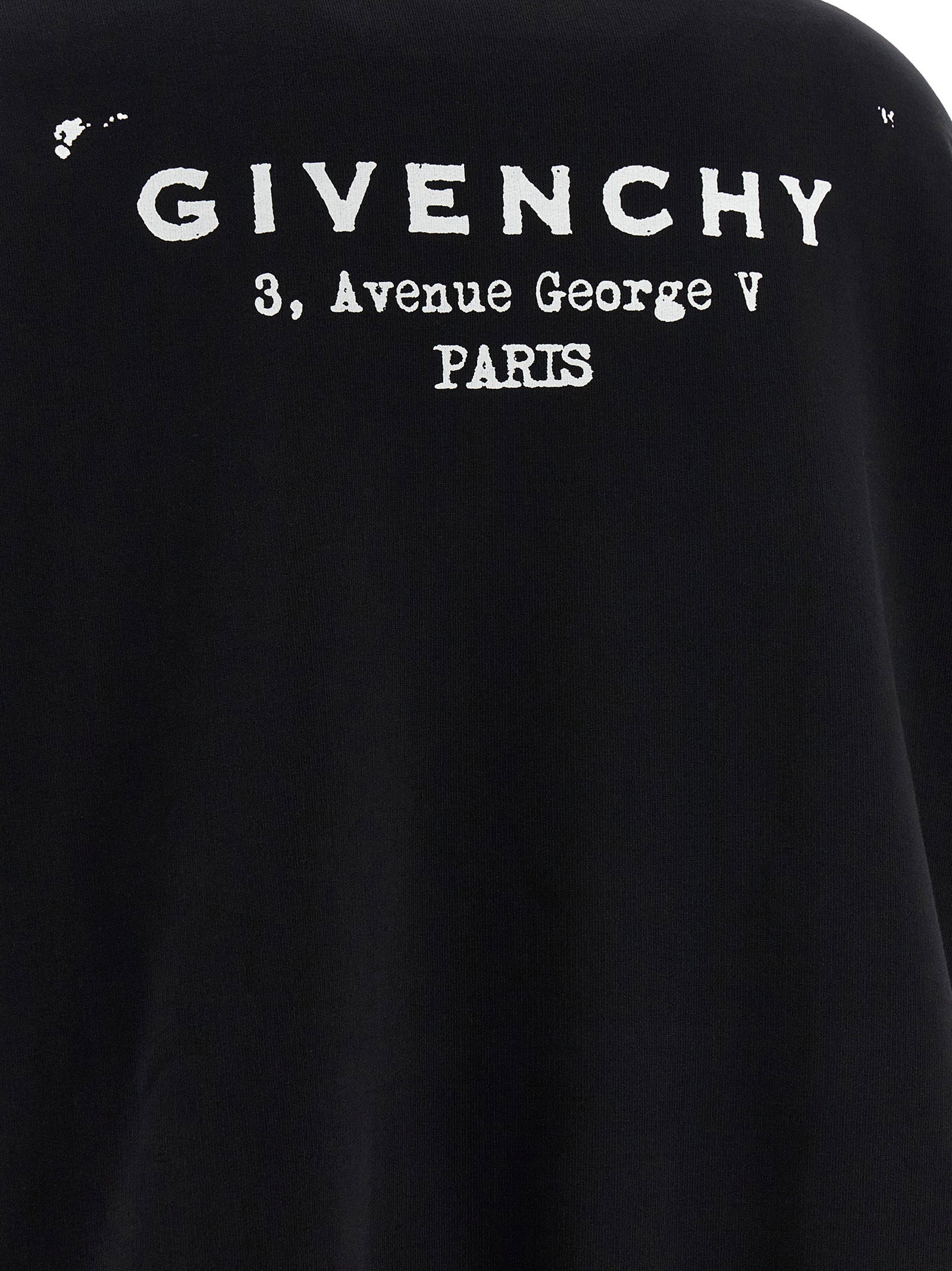 Givenchy Logo Print Hoodie White/black