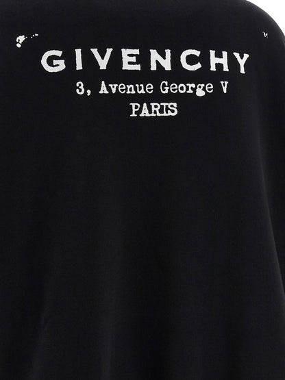 Givenchy Logo Print Hoodie White/black