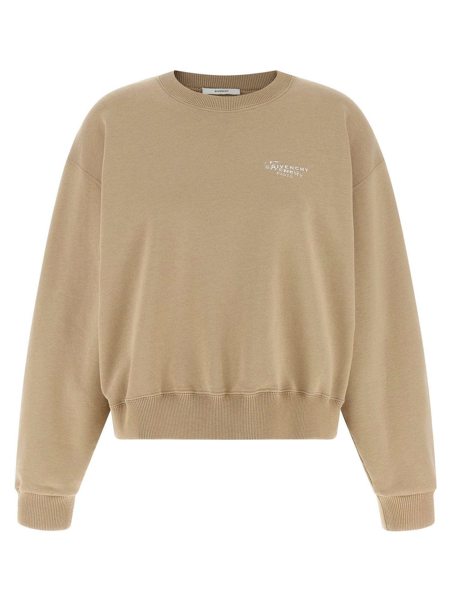 Givenchy Logo Stamp Sweatshirt Beige