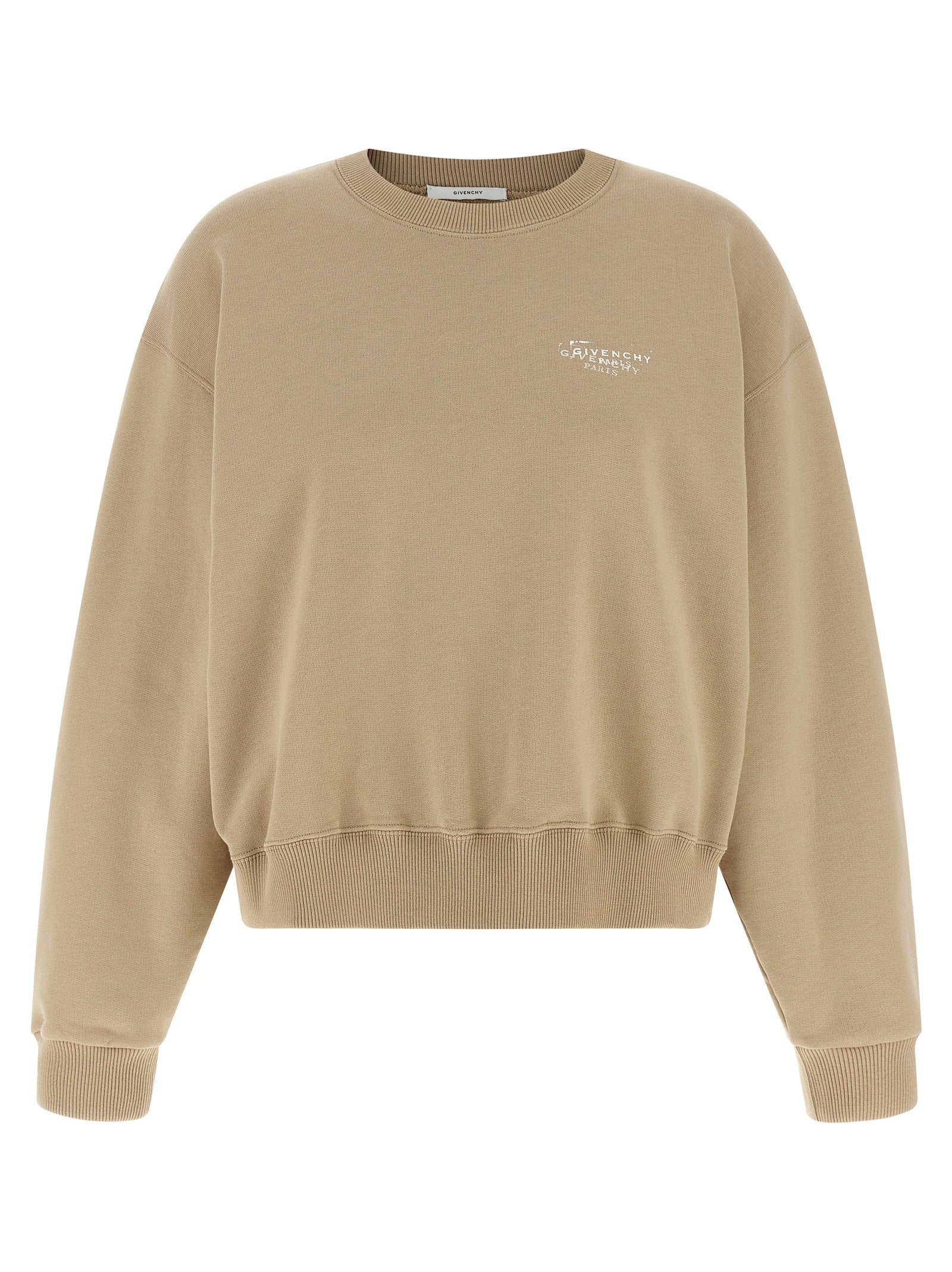 Givenchy Logo Stamp Sweatshirt Beige