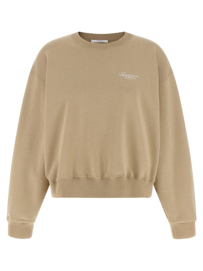 Givenchy Logo Stamp Sweatshirt Beige