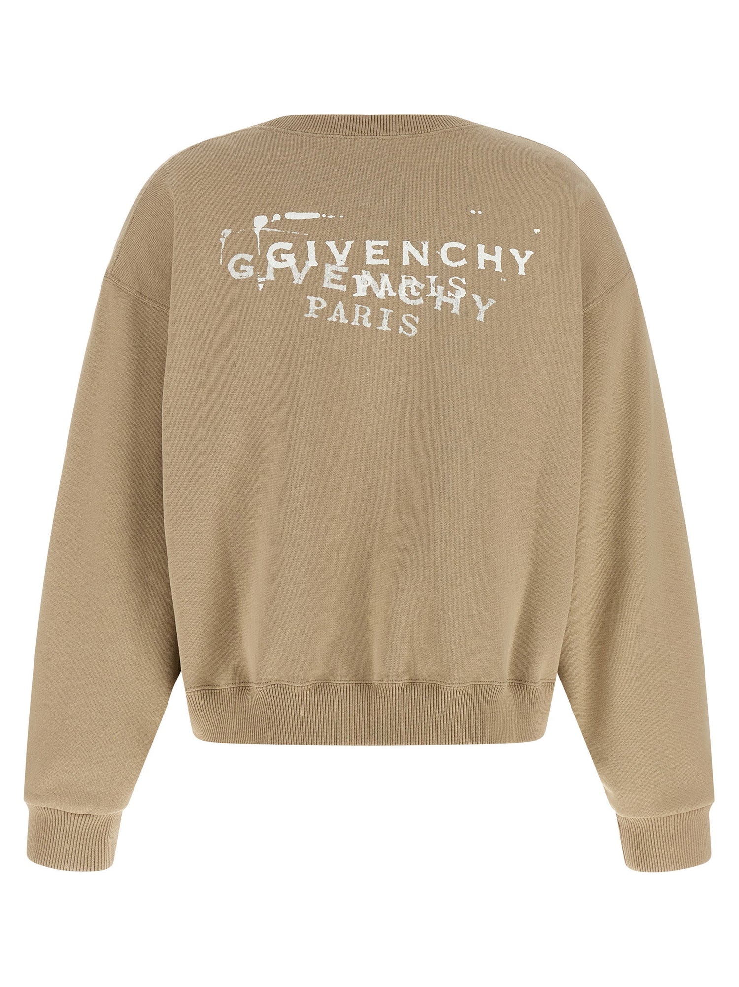 Givenchy Logo Stamp Sweatshirt Beige