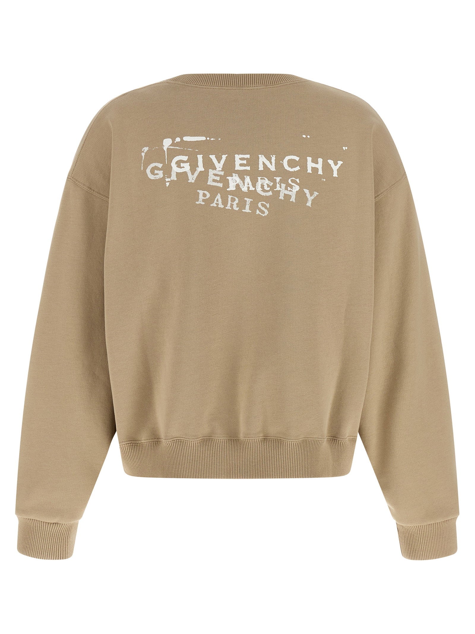 Givenchy Logo Stamp Sweatshirt Beige