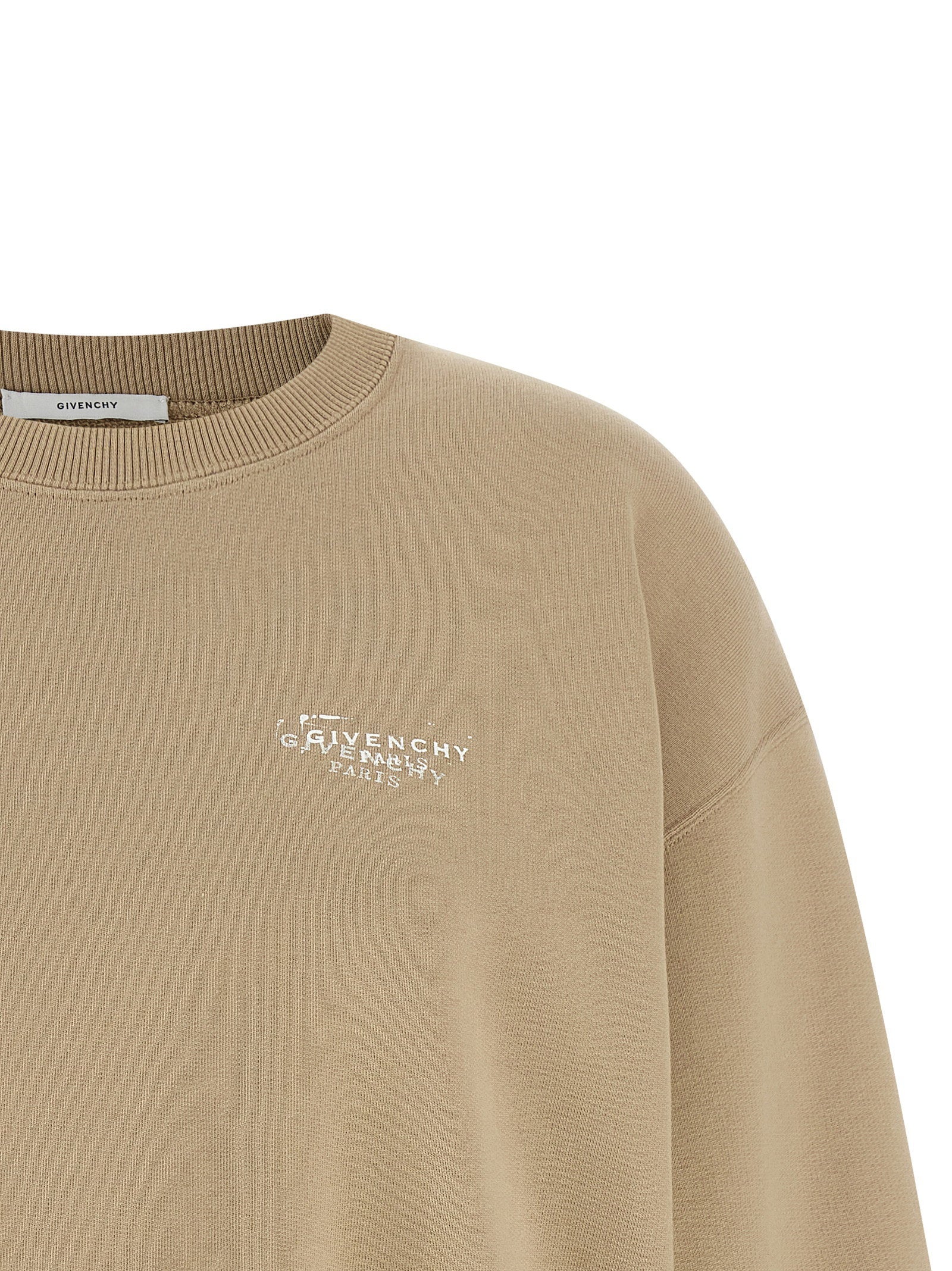 Givenchy Logo Stamp Sweatshirt Beige