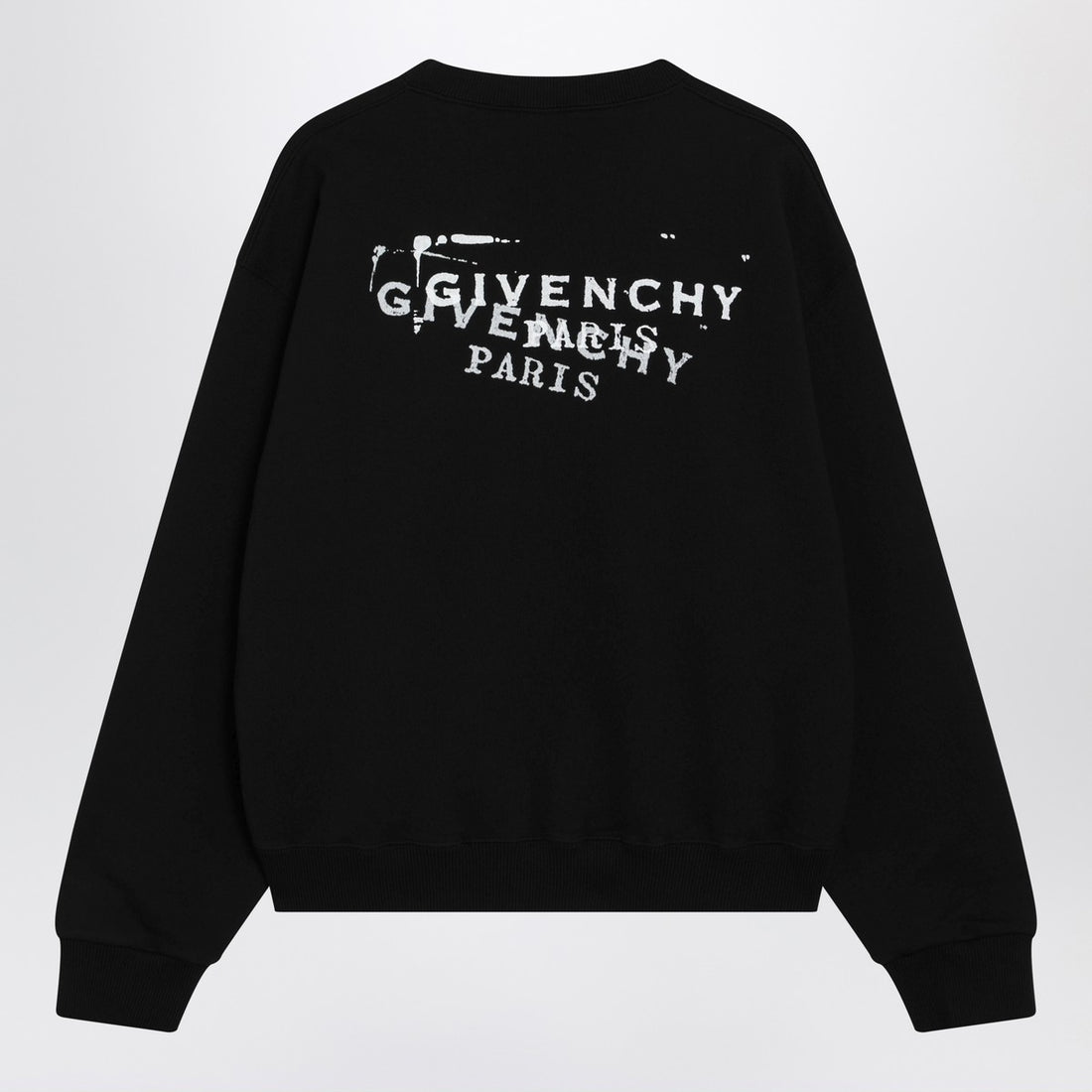 Givenchy Logo Cotton Crewneck Sweatshirt Black