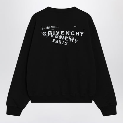 Givenchy Logo Cotton Crewneck Sweatshirt Black