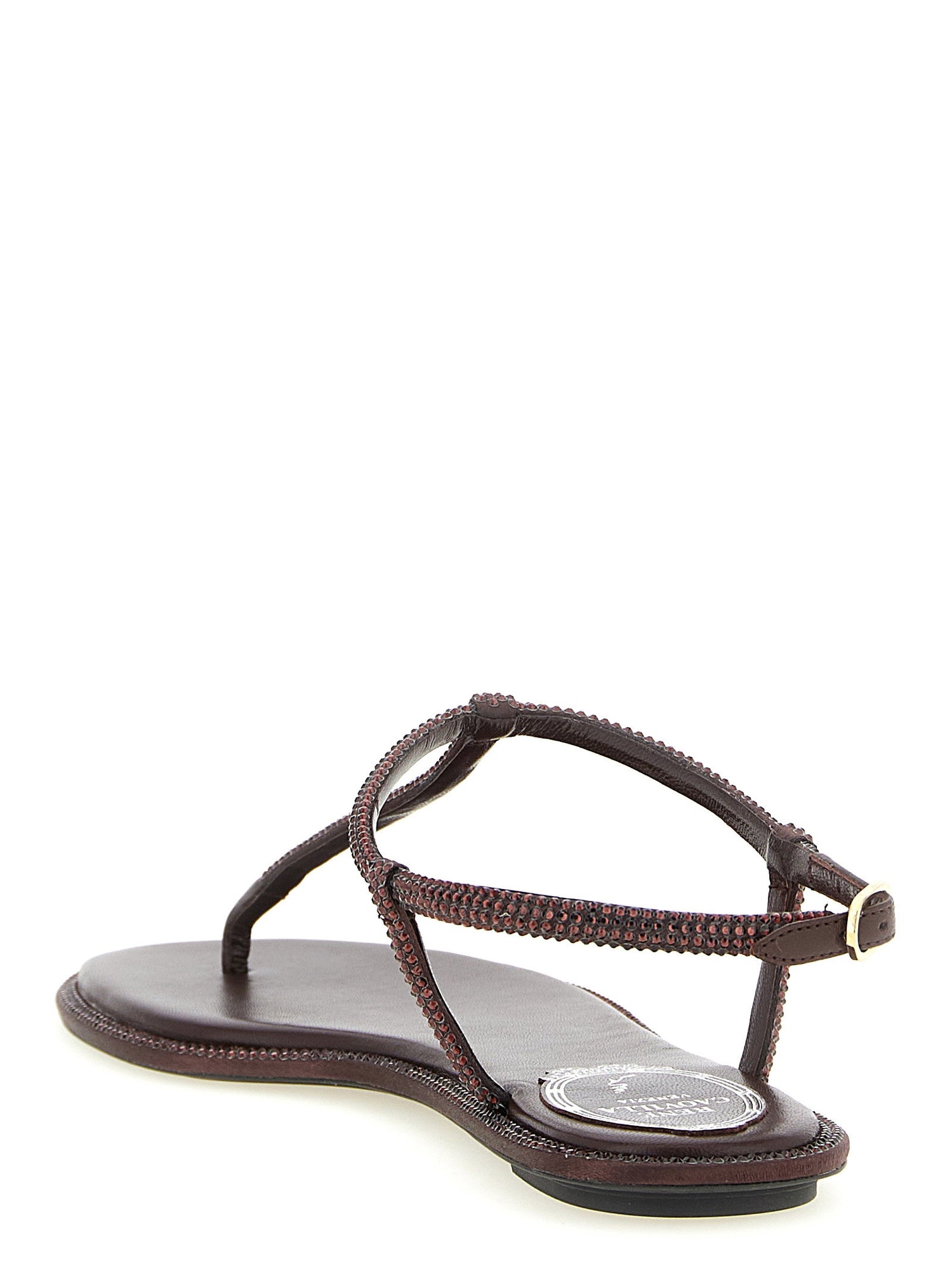 René Caovilla Diana Sandals Brown